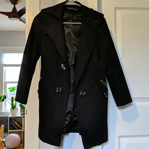 Zara women black trench coat size S
